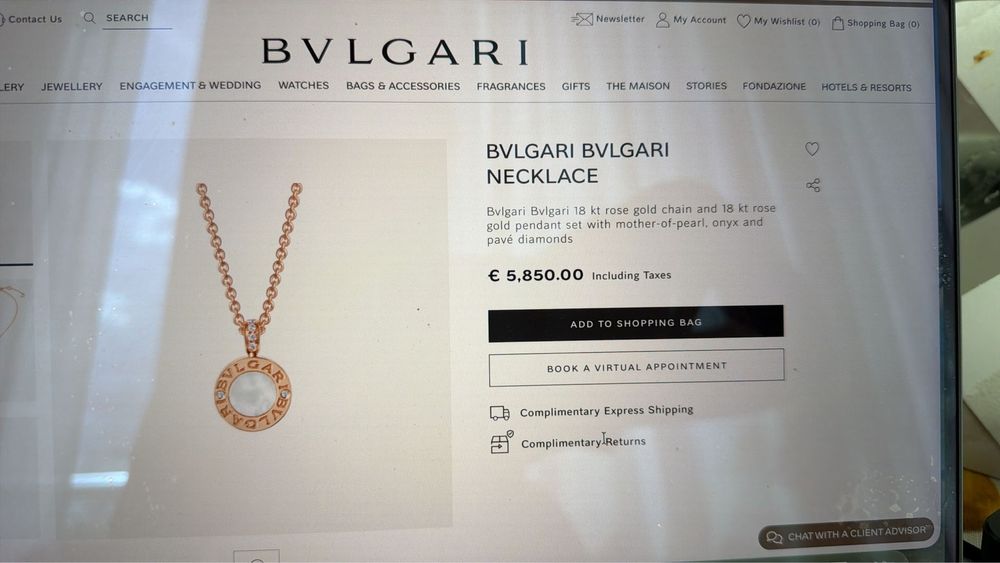 BVLGARI бижута обеци и колие