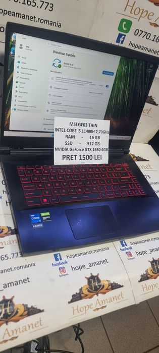 Hope Amanet P6 Laptop MSI GF63 #161355