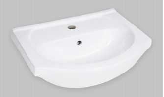 Chiuvetă nouă de baie, culoare albă, nefolosită