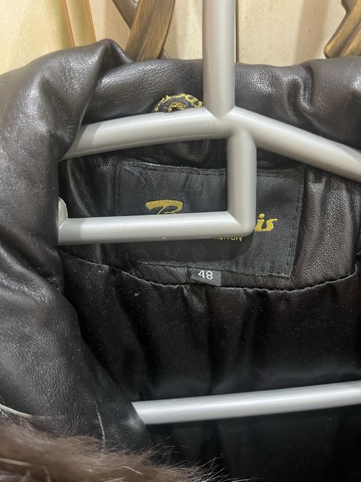 Продам кожанный пуховик