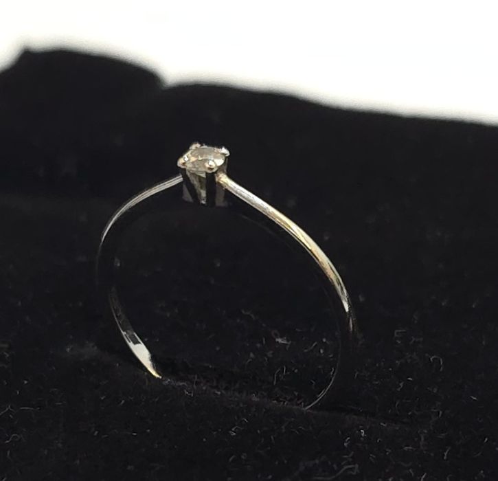 Inel logodna aur 18k diamant (marimea 52)