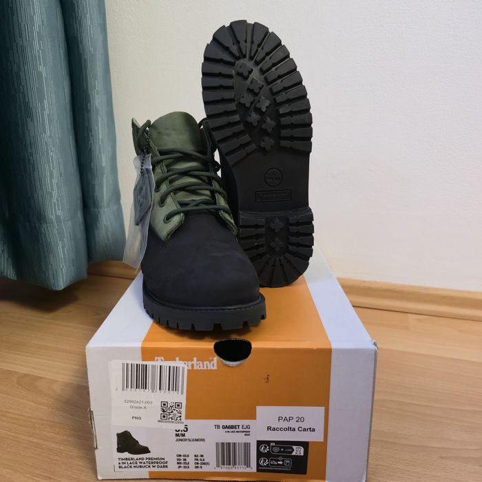 Timberland Premium 6 Inch Waterproof Boots Black Nubuck Green