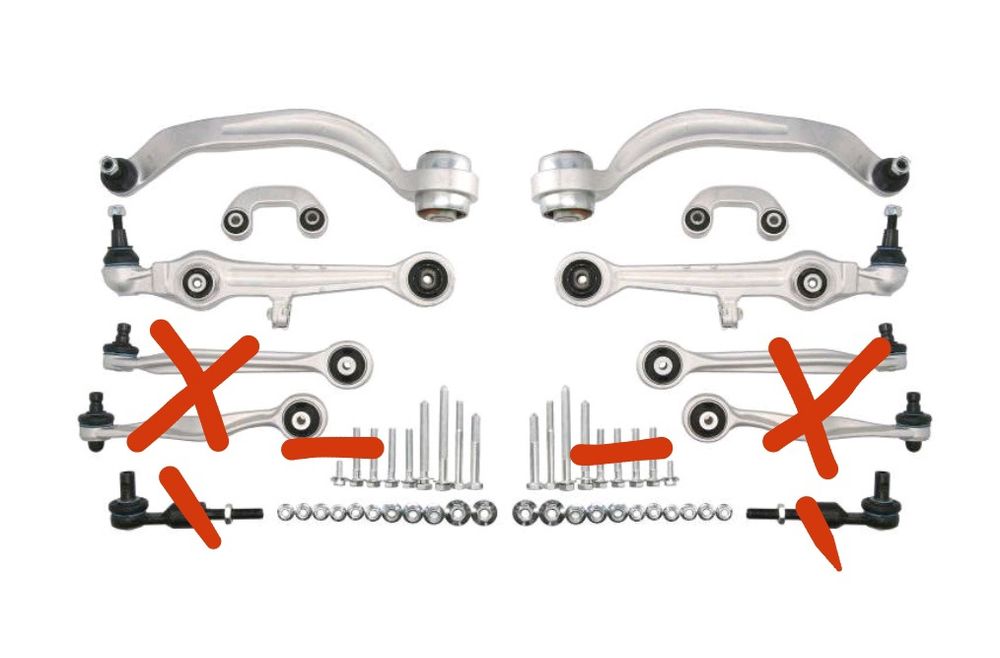 Комплект долни носачи за Audi A6 C5
Комплект долни носачи за Audi A6 C