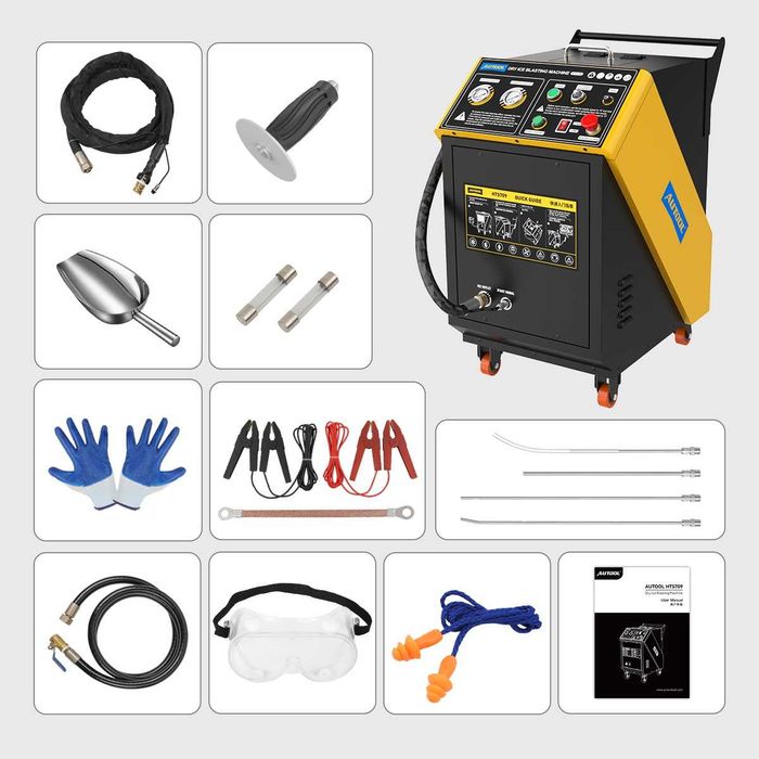 Професионална машина за почистване със сух лед AUTOOL HTS709