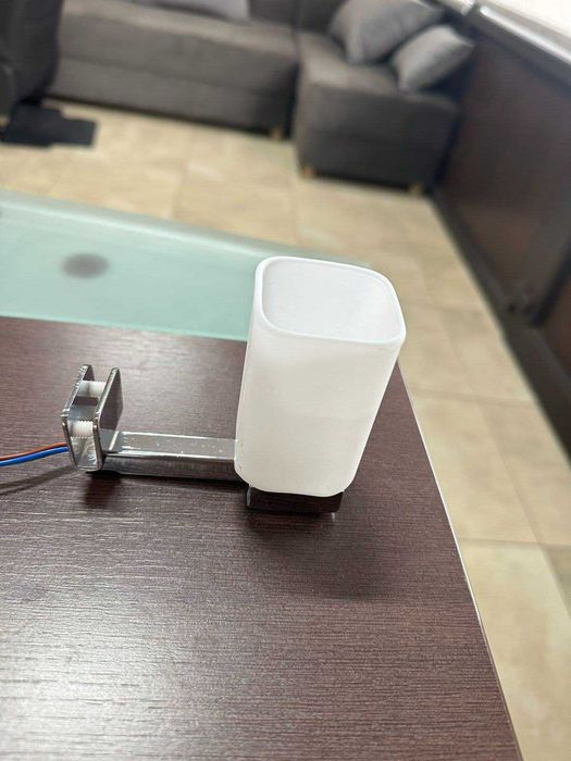 LED Хромирана малка лампа от закалено стъкло - 7бр. без щепсел