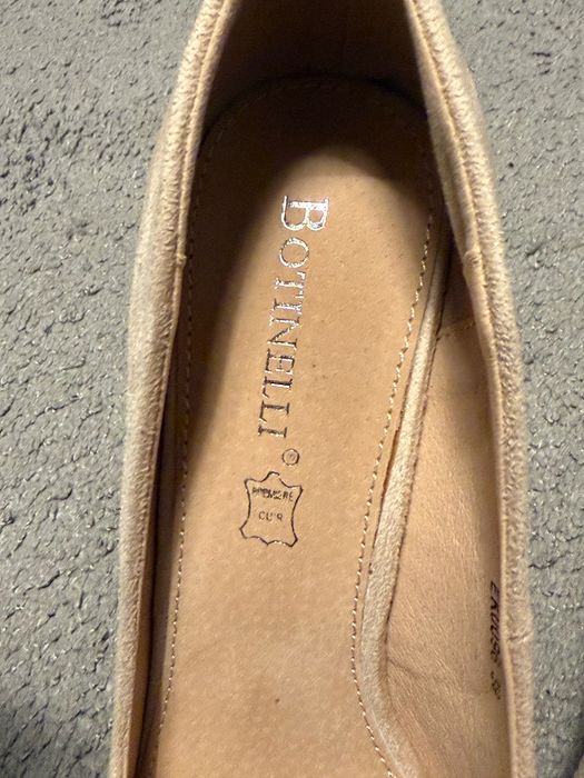 Pantofi Stiletto Nude piele naturală întoarsă