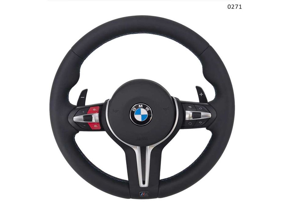 Volan tuning M cu butoane roșii pentru BMW 5 E60/E61  (2003–2005)