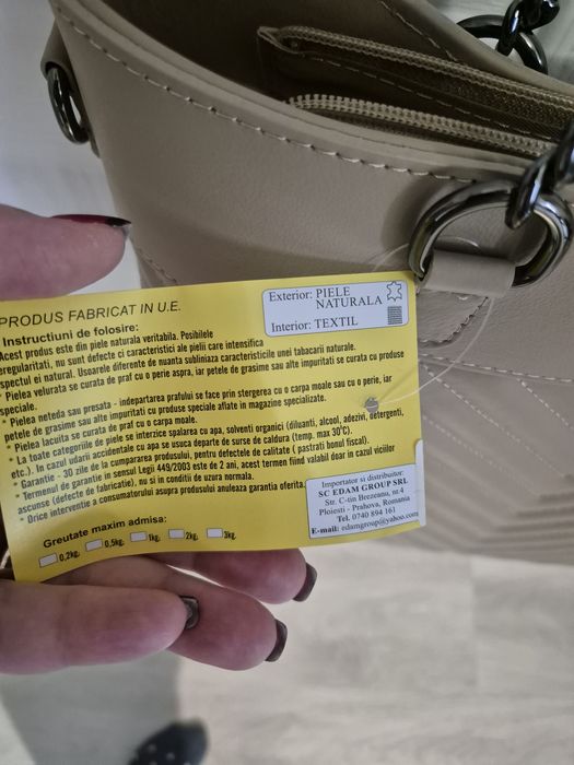 Geanta shopper  piele naturala