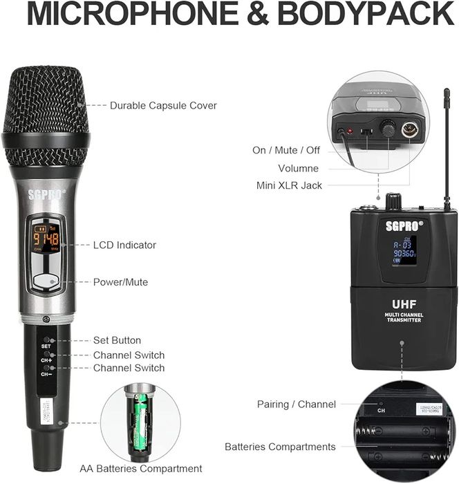Set microfon wireless SGPRO SG-14