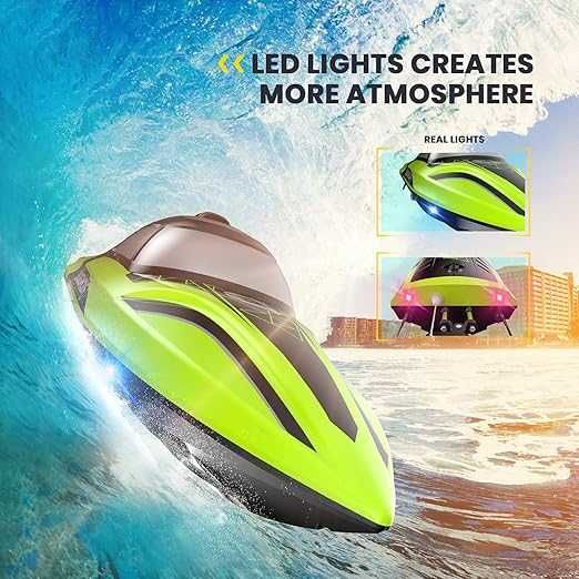 DEERC 2008 Barcă cu telecomandă RC cu lumină LED