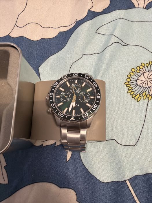 Ceas Fossil Bannon Green Cronograf (impecabil, fara urme de uzura sau zgarieturi)