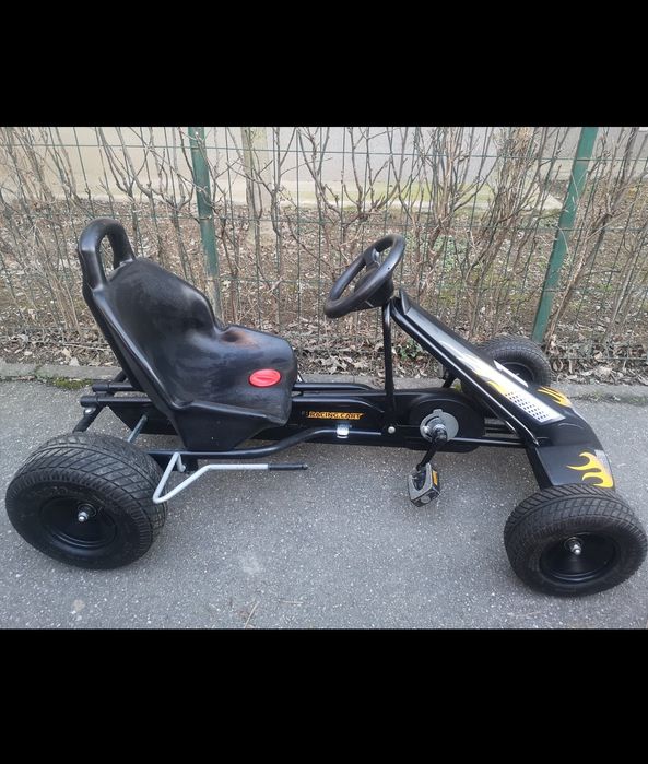 Kart/Cart cu pedale PUKY F1 pentru copii de la 6 la 12 ani, negru