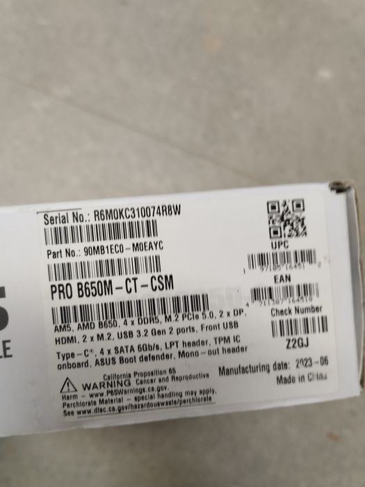 Placa de baza Sigilata, Asus Pro B650M-CT-CSM, AMD AM5, DDR5