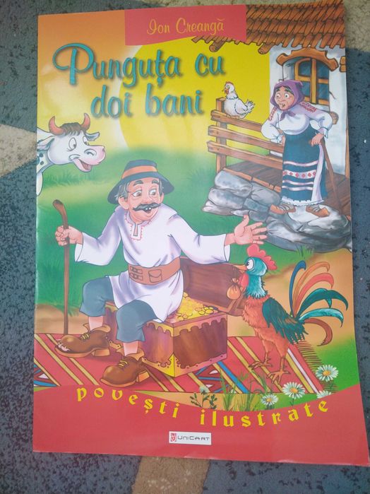 Carte A3 ilustrata cu poveste Punguta cu noi bani