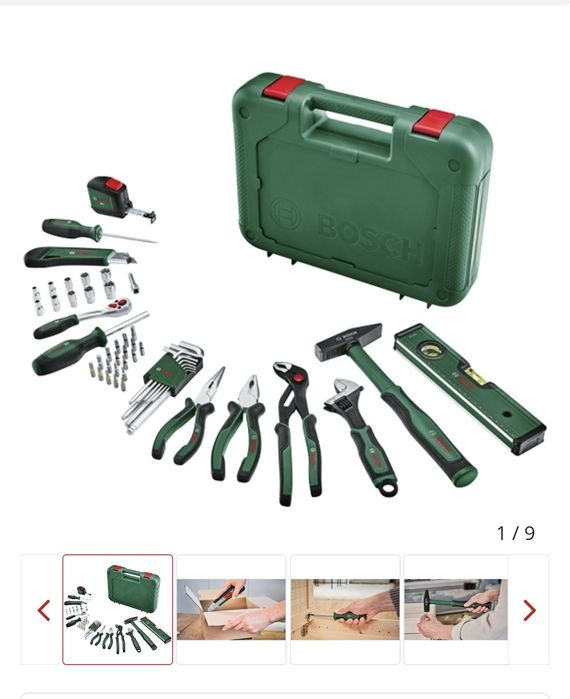 Trusa scule de mana mixta, 52 bucati - Bosch 1600A02BY7,NOU