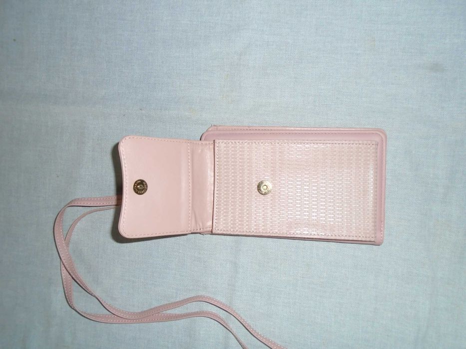 Posete dama visiniu  + portmoneu roz pt telefon