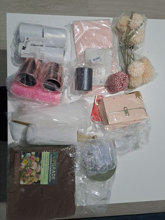 Burete flori plicuri diferite art craft decor