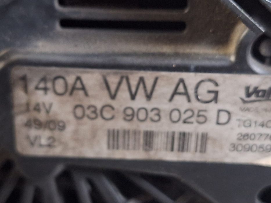 Alternator 140 ah Vw Passat B6, CC,Audi Q5,Golf 6 1.4 tsi caxa,cav,cdg