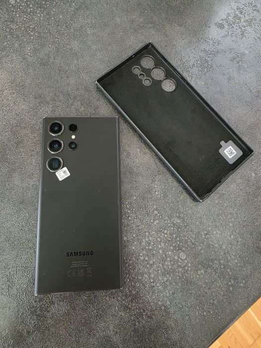 Samsung S23 Ultra, 256 GB, cu husă piele