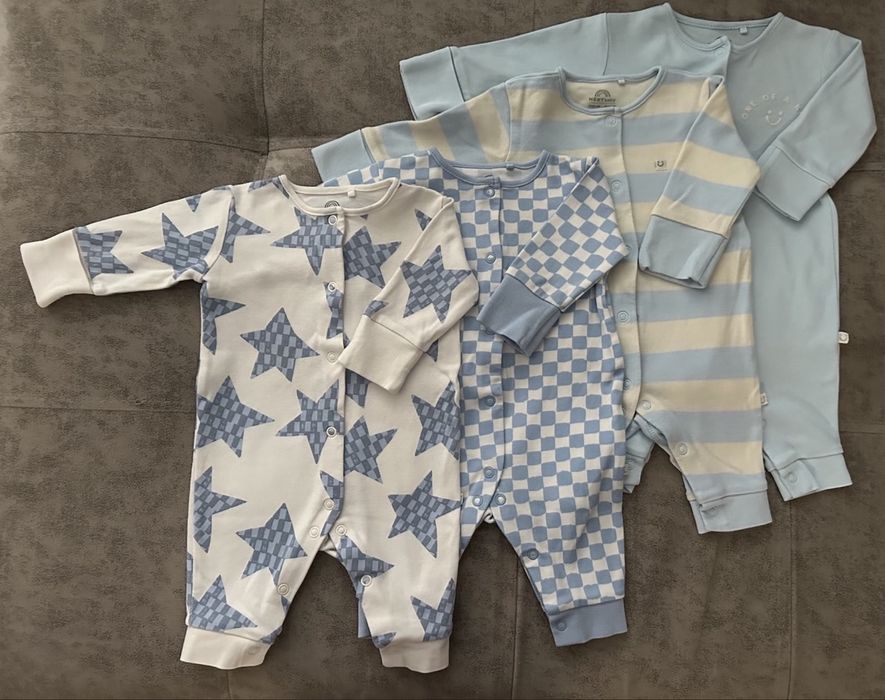 Слипы Next 0–3 мес, хлопок, набор 4 шт