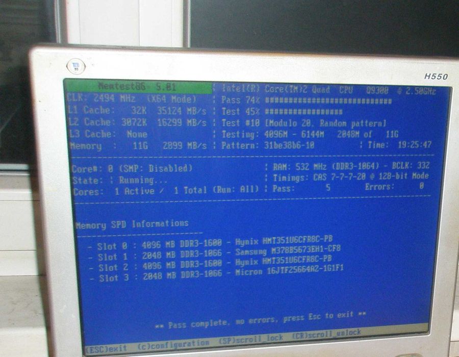 PC: Офис 4 Q9300, 12GB DDR3, SSD 250GB Evo, 6450 2GB GDDR3