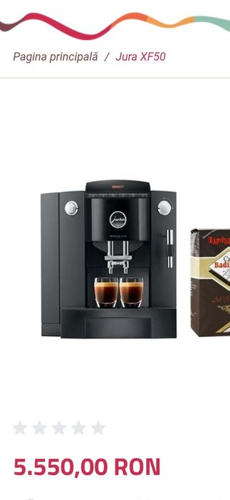 Aparat cafea boabe ,macinata jura xf 50