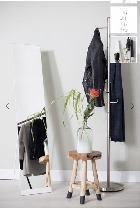 Oglinda dreptunghiulara alba din otel 37x148 cm