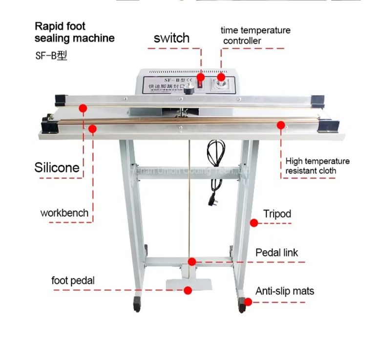 Pedal zapayshik Upakopka aparat Professional  Arginali qadoqlash uskun