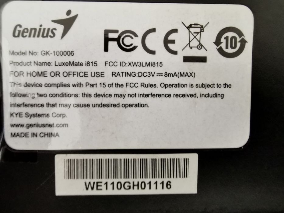 USB keyboard genius GK-100006
