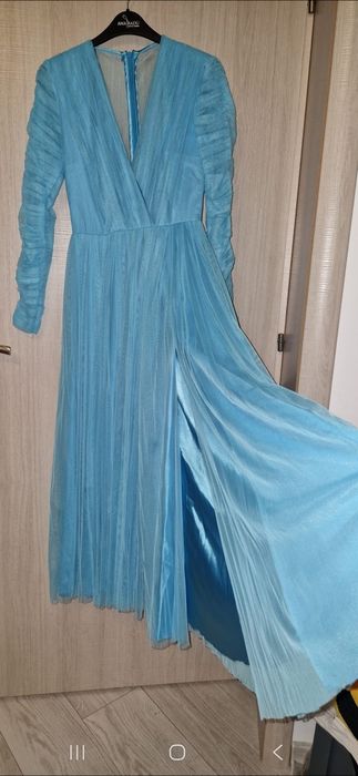 Rochie Ana Radu - V-neck long-sleeve midi dress | Marime S
