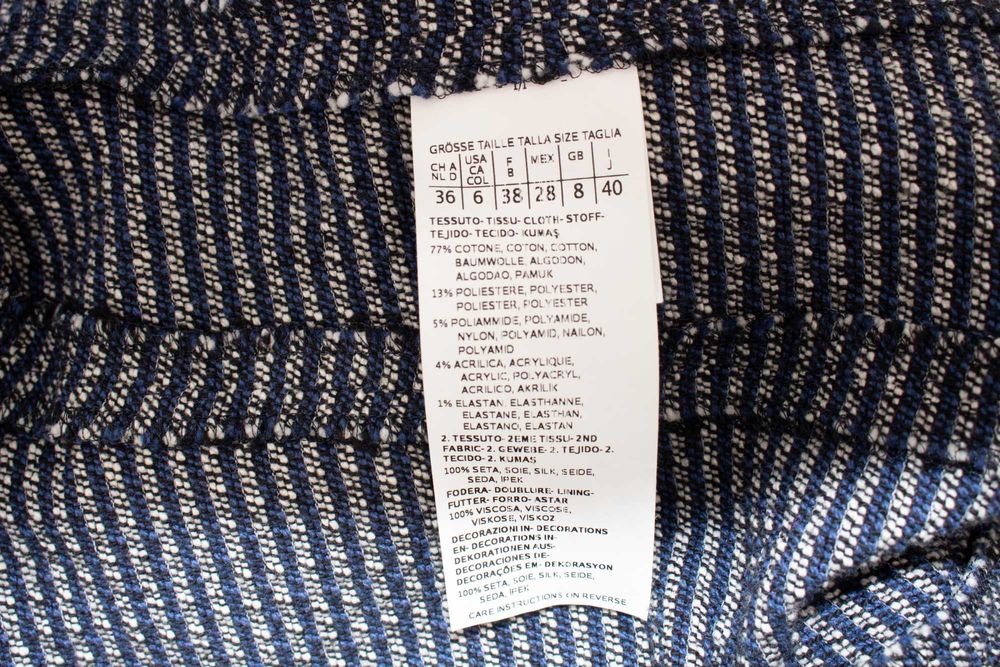 Weekend Max Mara дамско сако синьо райе памук 36 S