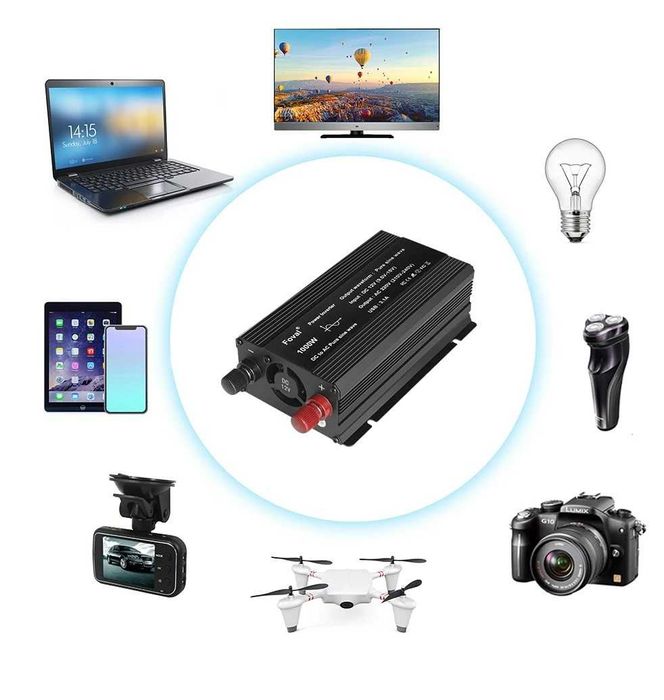 Invertor  Foval  1000,2200, 2600, 3000w 12V - 220V si priza USB 3.1