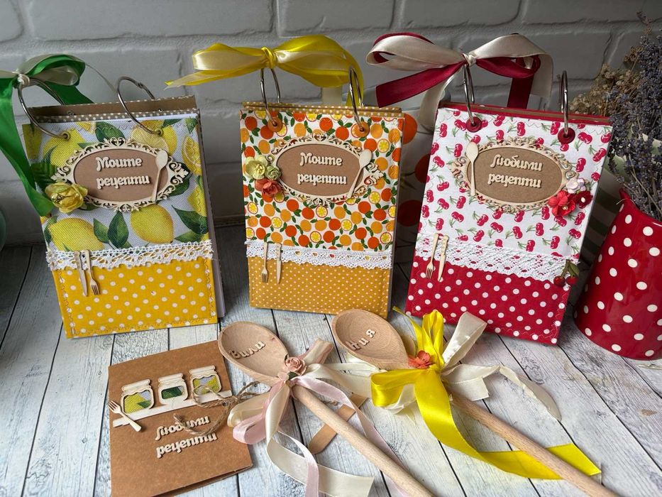 Ръчноизработен рецептурник, нов