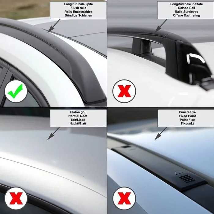 Bare transversale Menabo Ariete Flush, aluminiu, 105 cm - prindere pe bare longitudinale