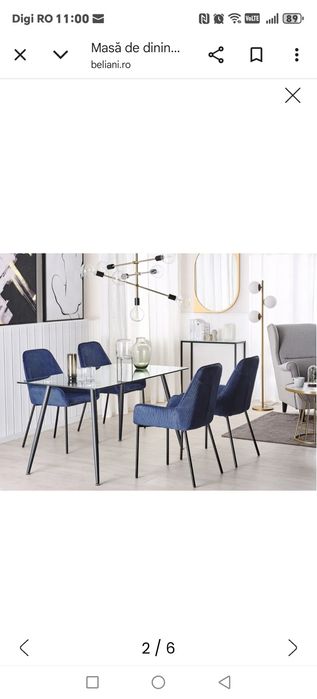 Masă din sticlă 140×80 cm