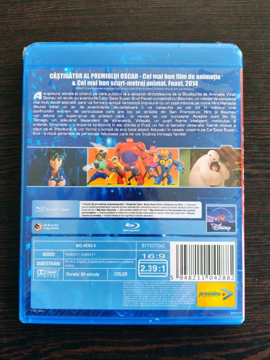 Cei 6 super eroi / Big Hero 6(Blu-ray Disney, impecabil, Română)