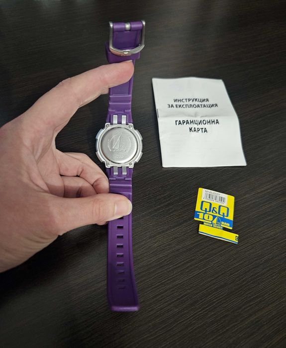 Спортен часовник Q&Q M149J003Y лилав