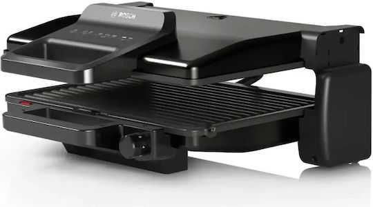 Gratar electric Bosch 2000 W, Contact grill, temperatura reglabila