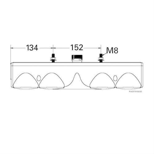 Lampa stop spate stg/dr remorca tip Europoint 2 cu mufa in spate