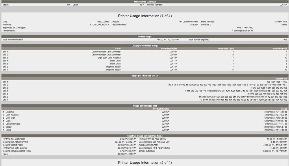 HP Latex 560 – imprimantă profesională, complet funcțională