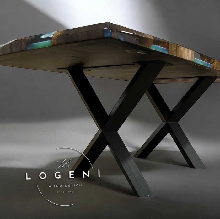 Луксозна епоксидна маса “Ocean” от орех – дизайнерска маса