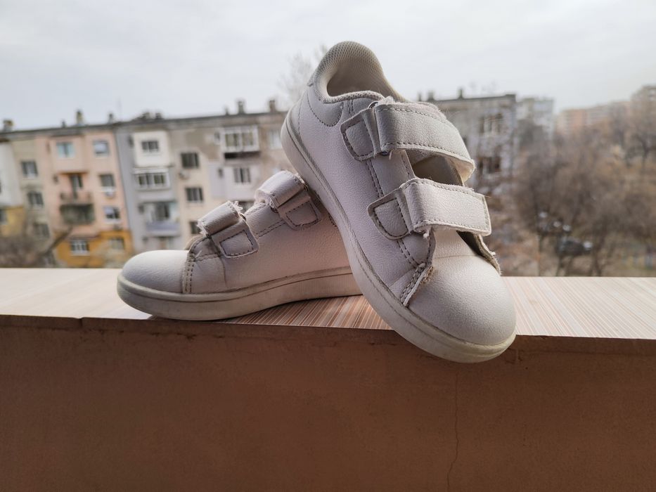 Чисто бели детски маратонки/сникърси