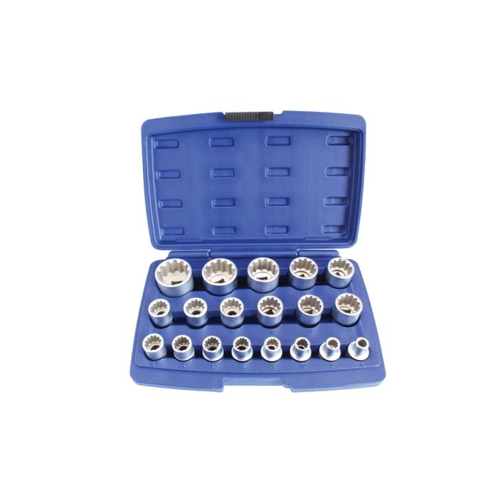 Trusa tubulare Vario Plus 12 colturi, 8 - 32 mm, 1/2", 19 piese, Asta