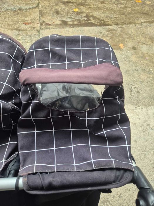 Комбинирана количка за близнаци Mountain Buggy Duet V3 + 2бр порт бебе