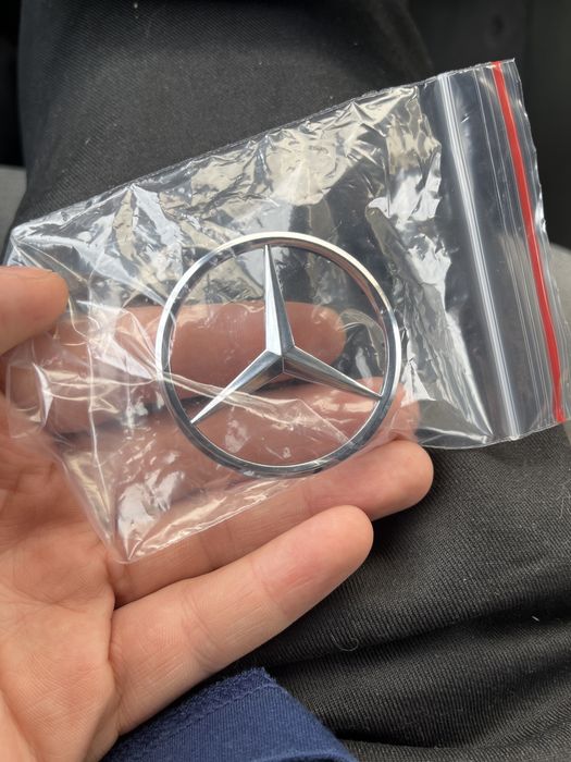 Хром значок на руль w124 (51mm)