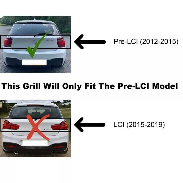 Grile Duble M Radiator Negru Lucios Bmw Seria 1  F20 F21 NFL 2011-2015