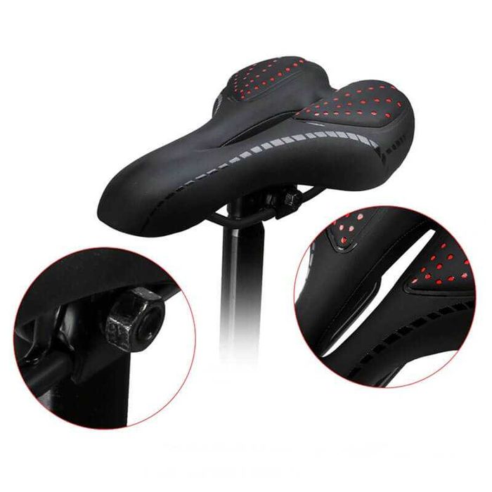 Гелова седалка за велосипед FENIX, PU кожа, Анатомична, Вентилирана