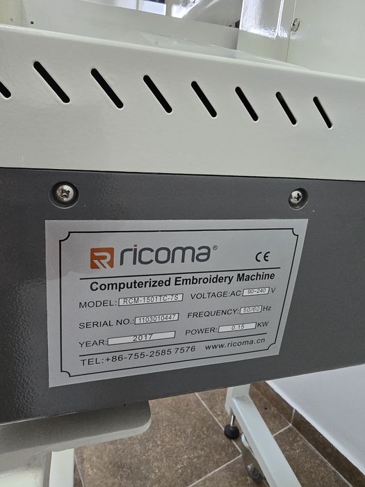MAȘINĂ DE BRODAT RICOMA RCM-1501TC-7S – 15 ACE – Stare foarte buna