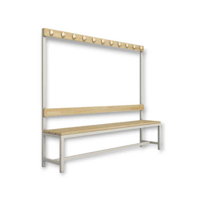 Скамейка для раздевалки с вешалкой