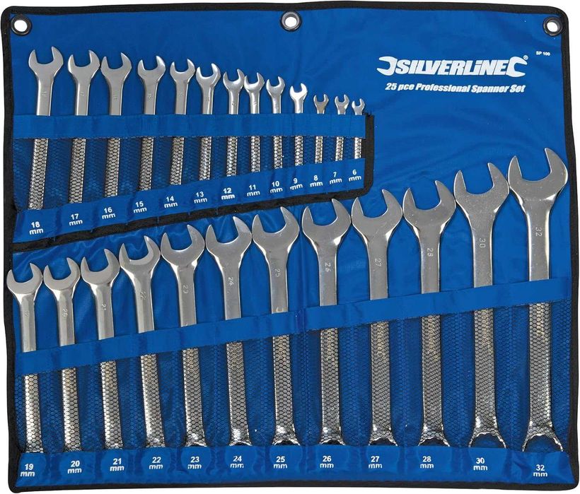 Set chei combinate Silverline SP100, 25 bucăți, 6 - 32 mm, sigilat
